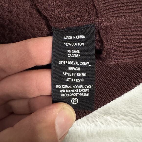 Theory Use Al Crew Sweater Malbec Red Men’s Medium NWT - Picture 5 of 5